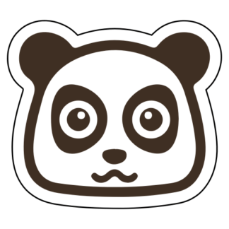 Adorable Cute Panda Sticker (Brown)